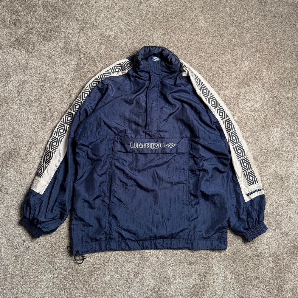 VINTAGE UMBRO QUARTER ZIP WINDBREAKER